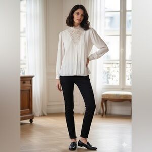 Vintage White Lace Blouse